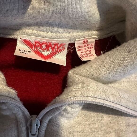 Vintage 90s Pony Zip Up Soft Track Streetwear Jacket Size Medium - Picture 5 of 10
